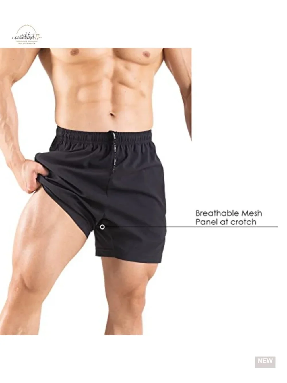Men's Quick Dry Running Shorts 2 Pack with Zipper Pockets Athletic Workout